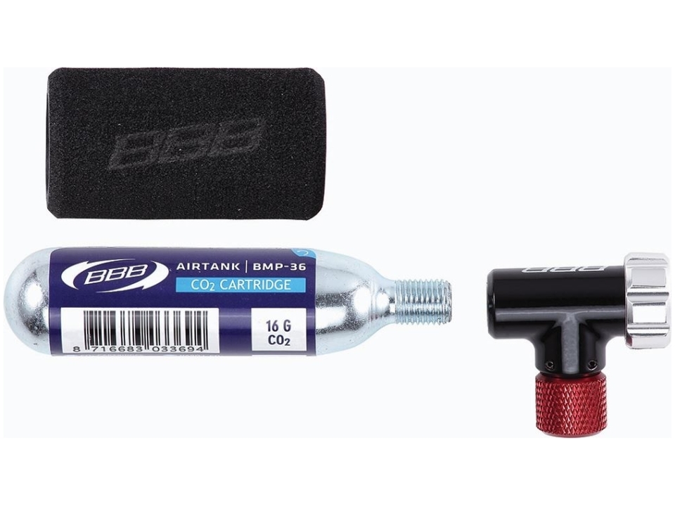 Buitenshuis shampoo evolutie BBB BMP-34 minipomp Co2 EasyAir pomp + cartridge | Morsink Tweewielers